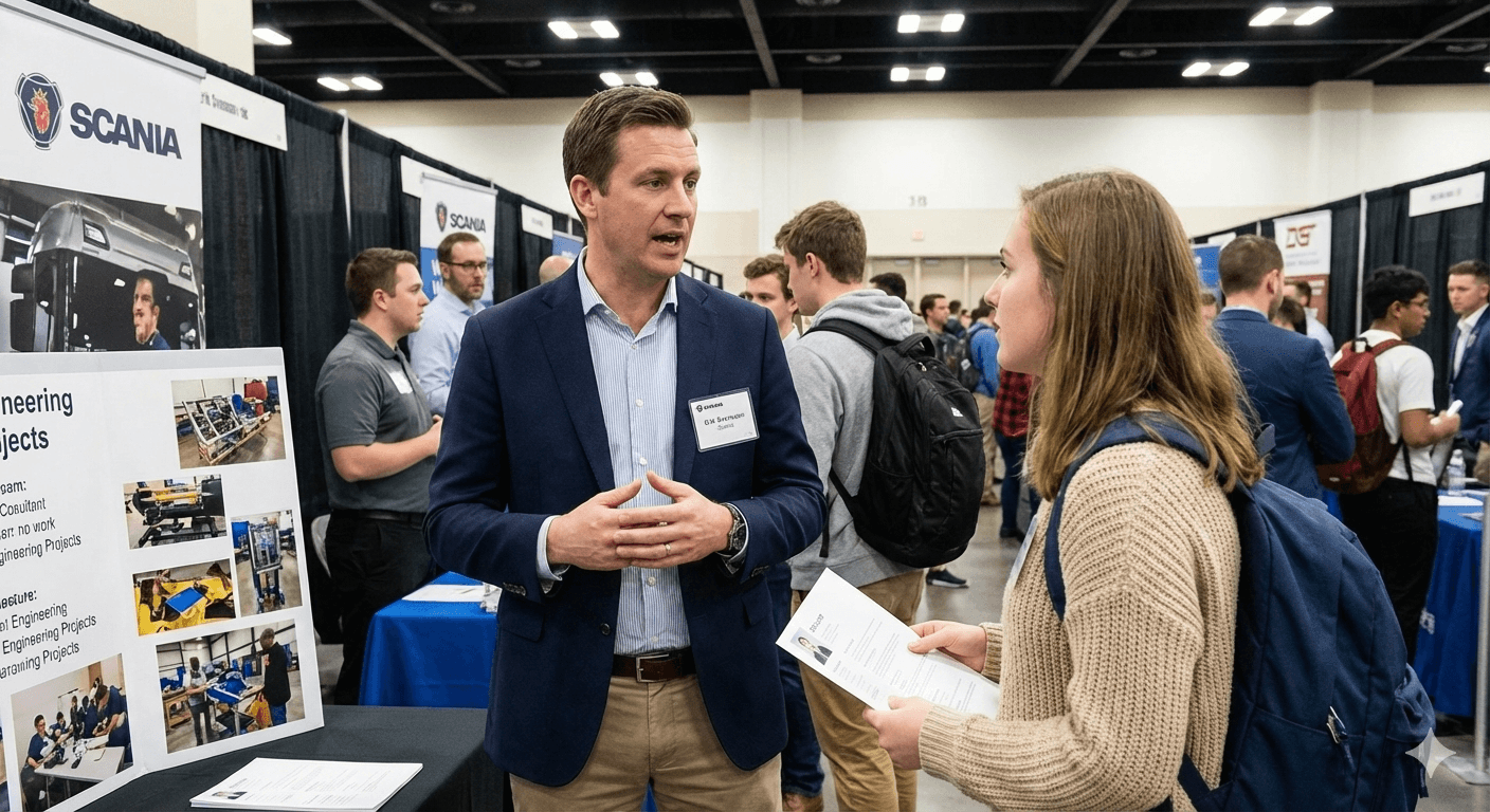 Professional consultant discussing study plans with international student